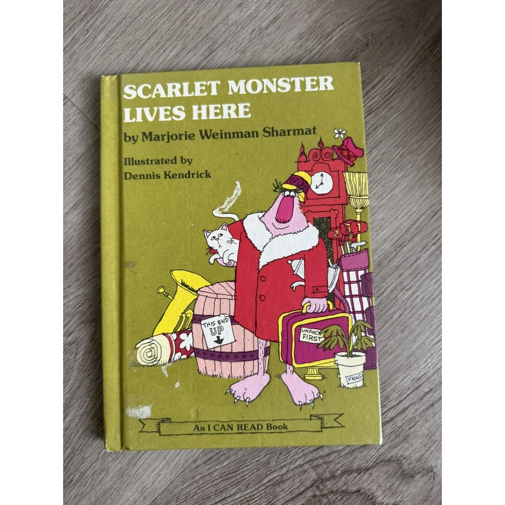 Harper & Row Scarlet Monster Lives Here Marjorie Sharmat Hardcover 1979 Vintage